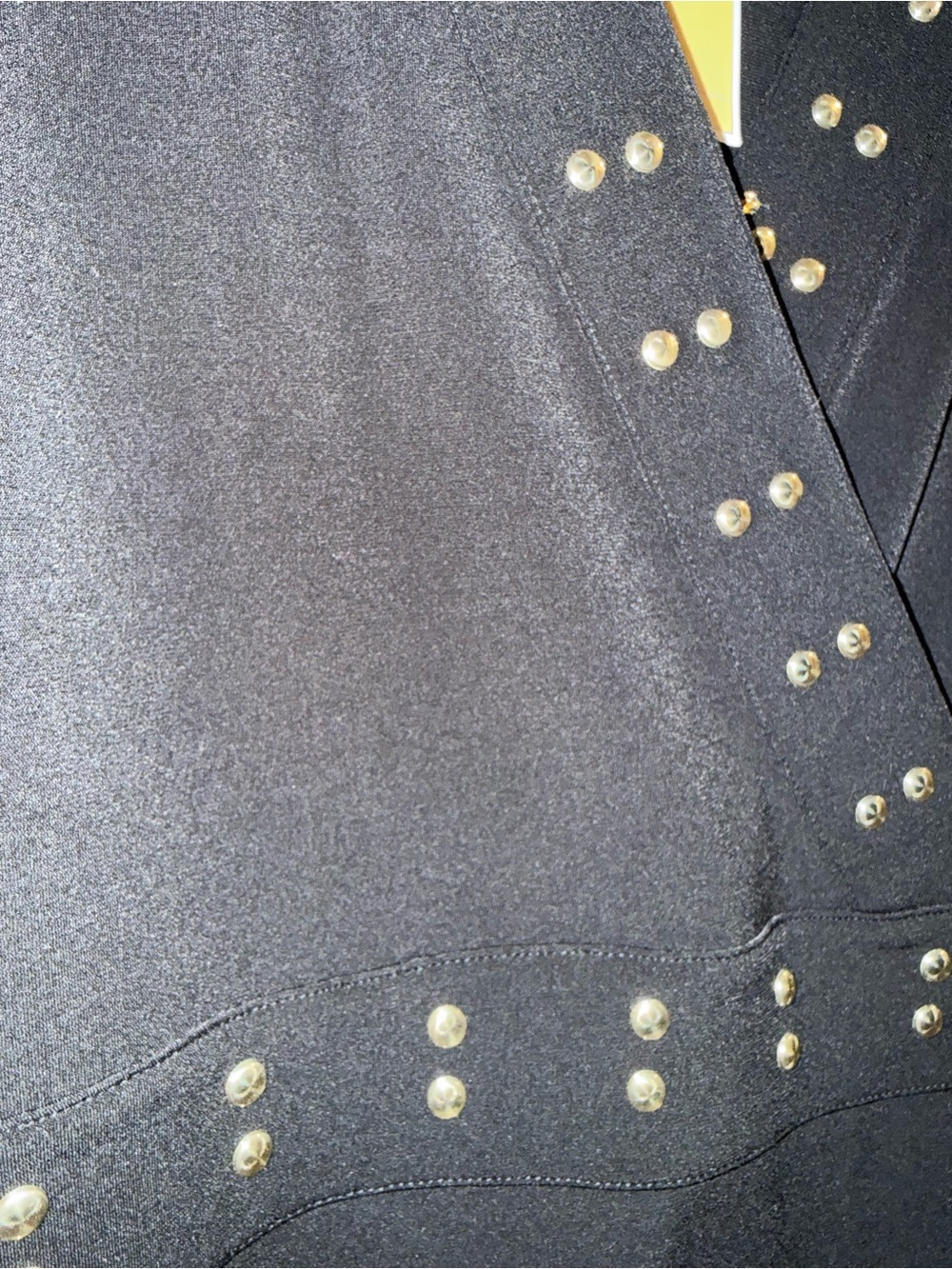 Michael Kors Black Sleeveless Stud-Trim Wrap Mini Dress - Picture 2 of 8